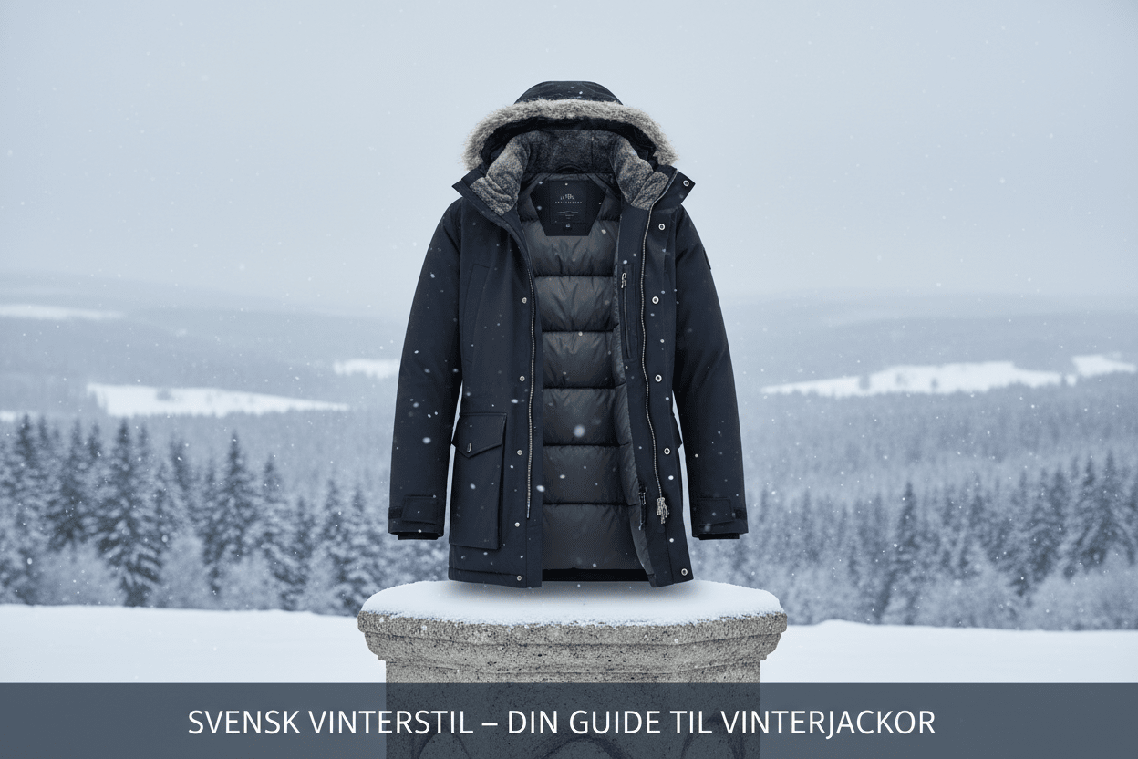 Vinterjackor Guide 2026 - Stilren vinterjacka i skandinavisk vintermiljö