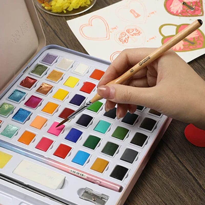 11-delars set med miniatyr detaljpenslar - Dossify