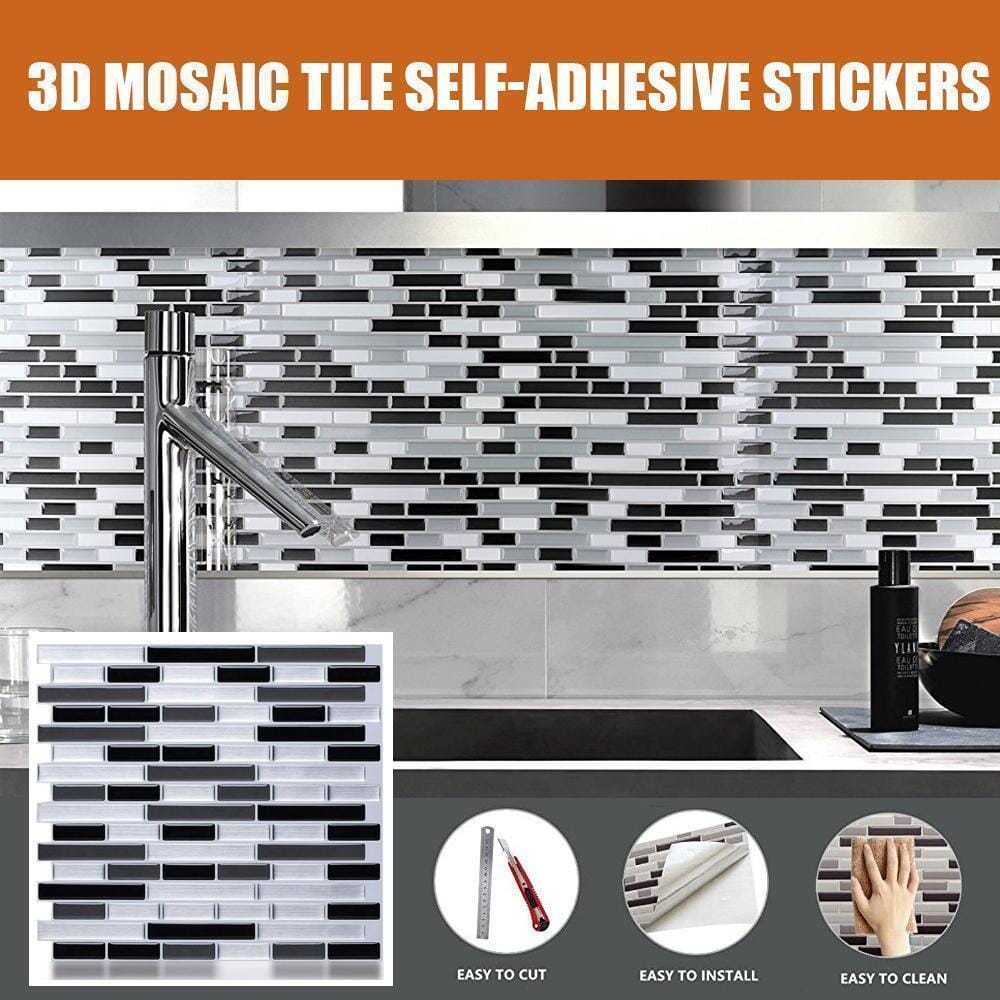 3D Mosaik Dekorplast för Kakel - Dossify