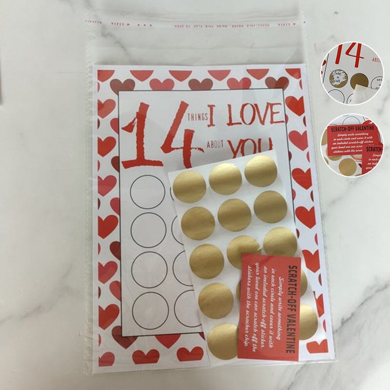 Alla hjärtans dag Scratch Off-kort - Dossify