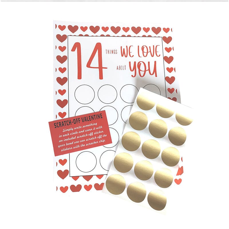 Alla hjärtans dag Scratch Off-kort - Dossify