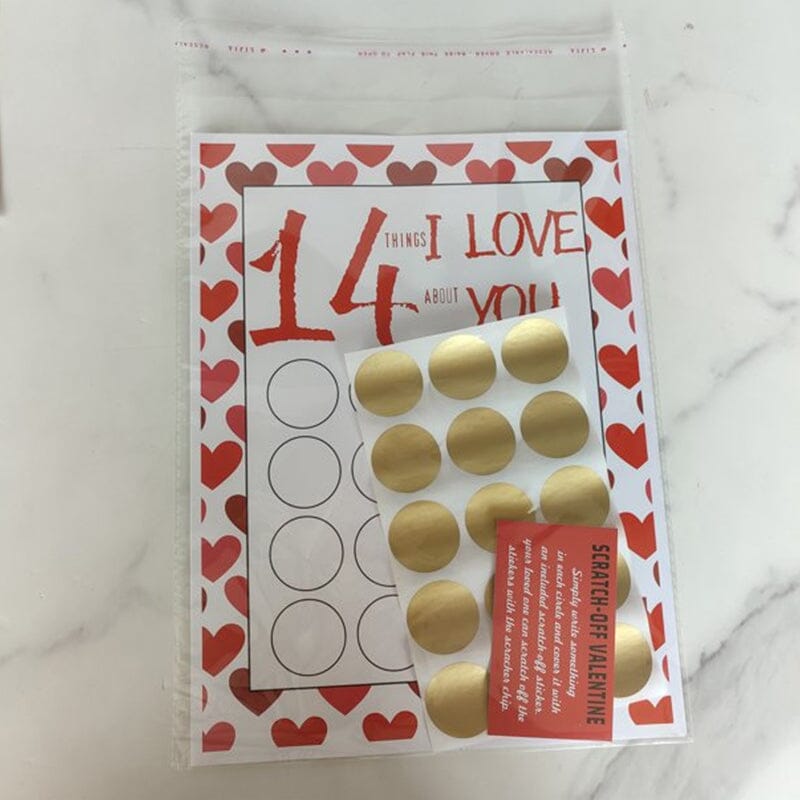 Alla hjärtans dag Scratch Off-kort - Dossify