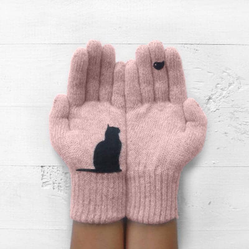 Cat Fan Cotton Gloves - Dossify