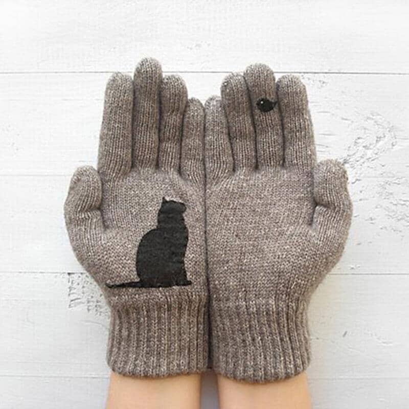 Cat Fan Cotton Gloves - Dossify