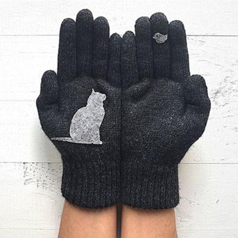 Cat Fan Cotton Gloves - Dossify