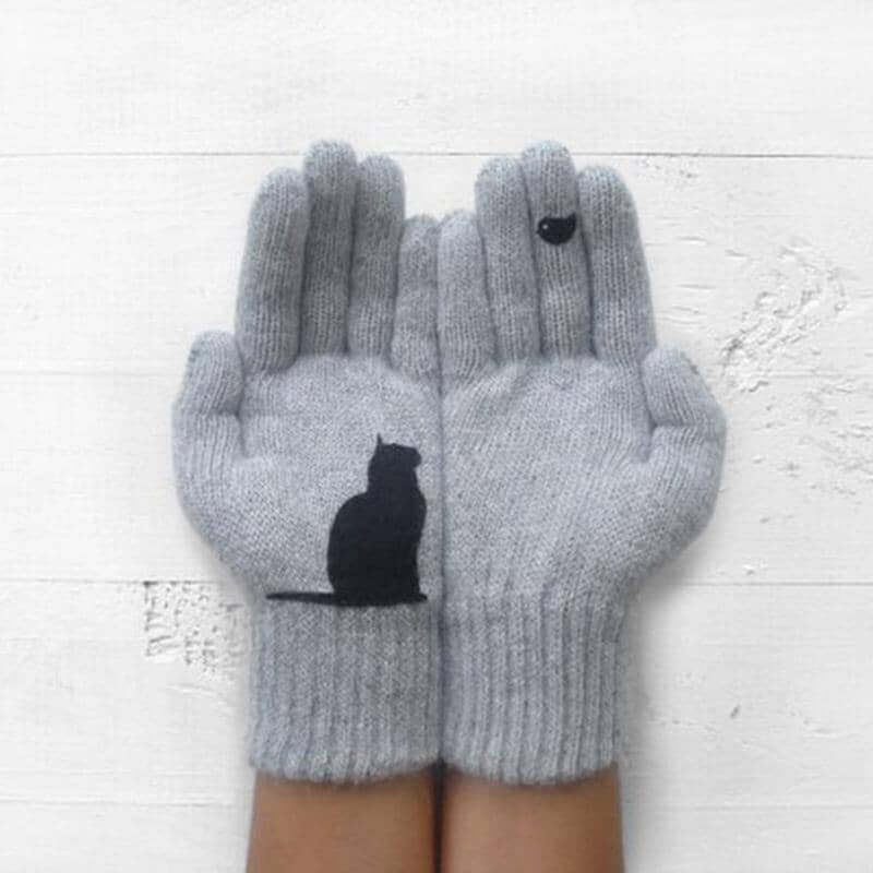 Cat Fan Cotton Gloves - Dossify