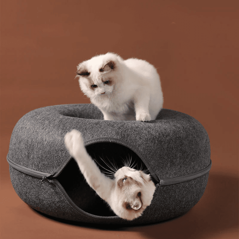Donut Katt Tunneln: Den Ultimata Leksaken och sängen för Din Katt - Dossify