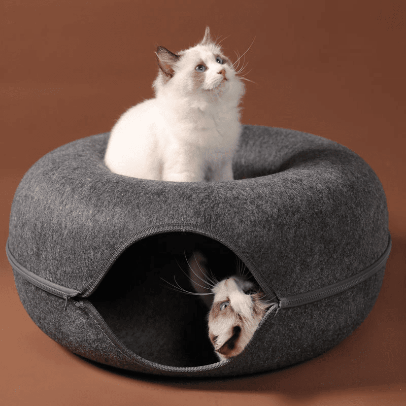 Donut Katt Tunneln: Den Ultimata Leksaken och sängen för Din Katt - Dossify