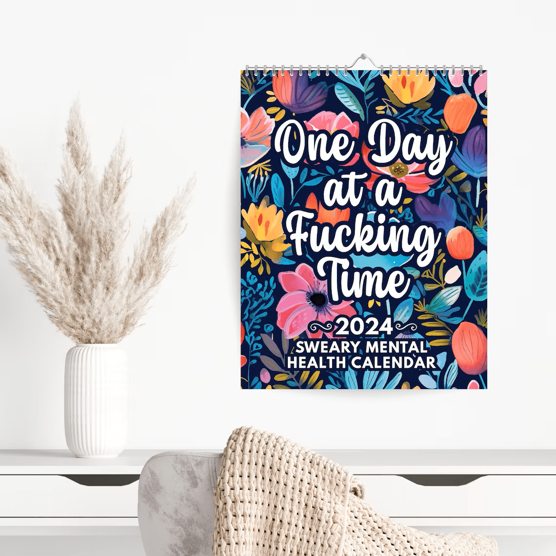 En j*vla dag i taget! - Rolig Mental Hälsa-Kalender för 2024 - Dossify