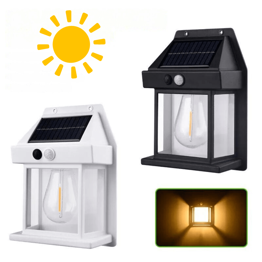 Fasadlampa med solcell - Dossify