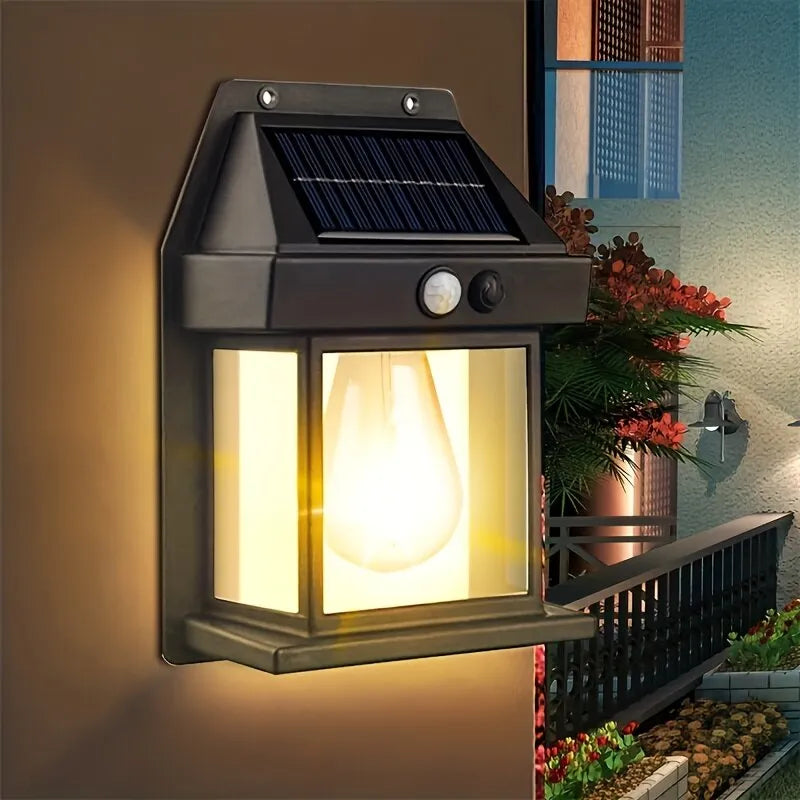Fasadlampa med solcell - Dossify