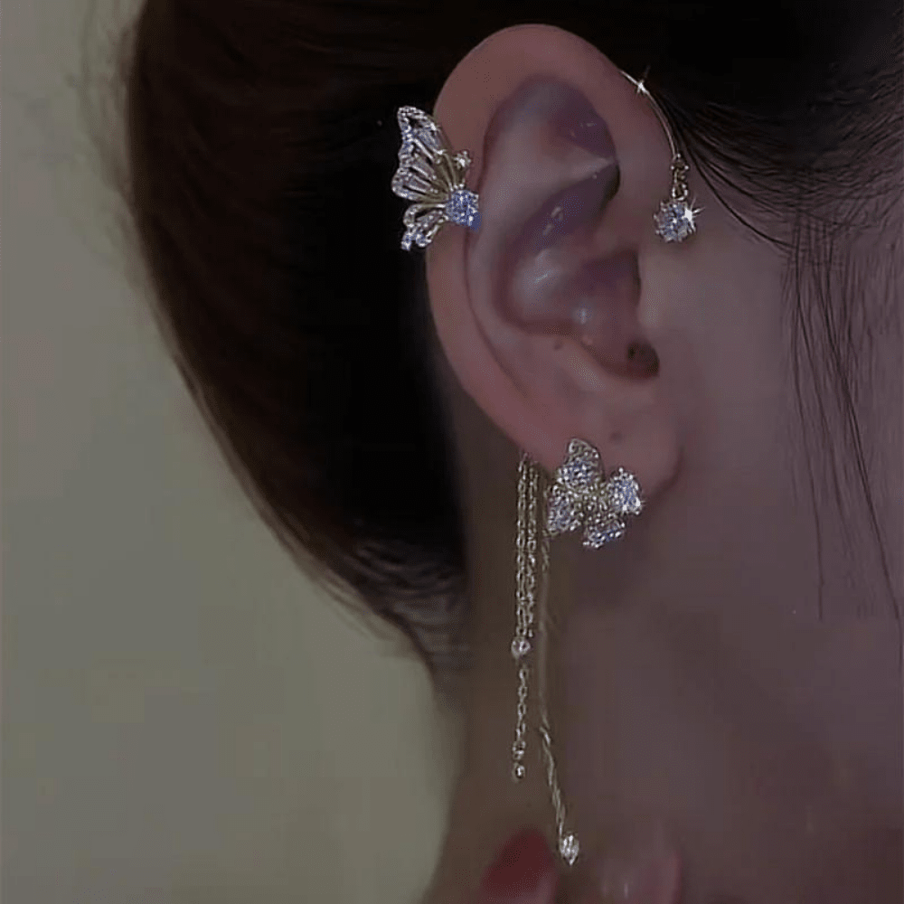 Fjärilsblomma örhängen - Dossify