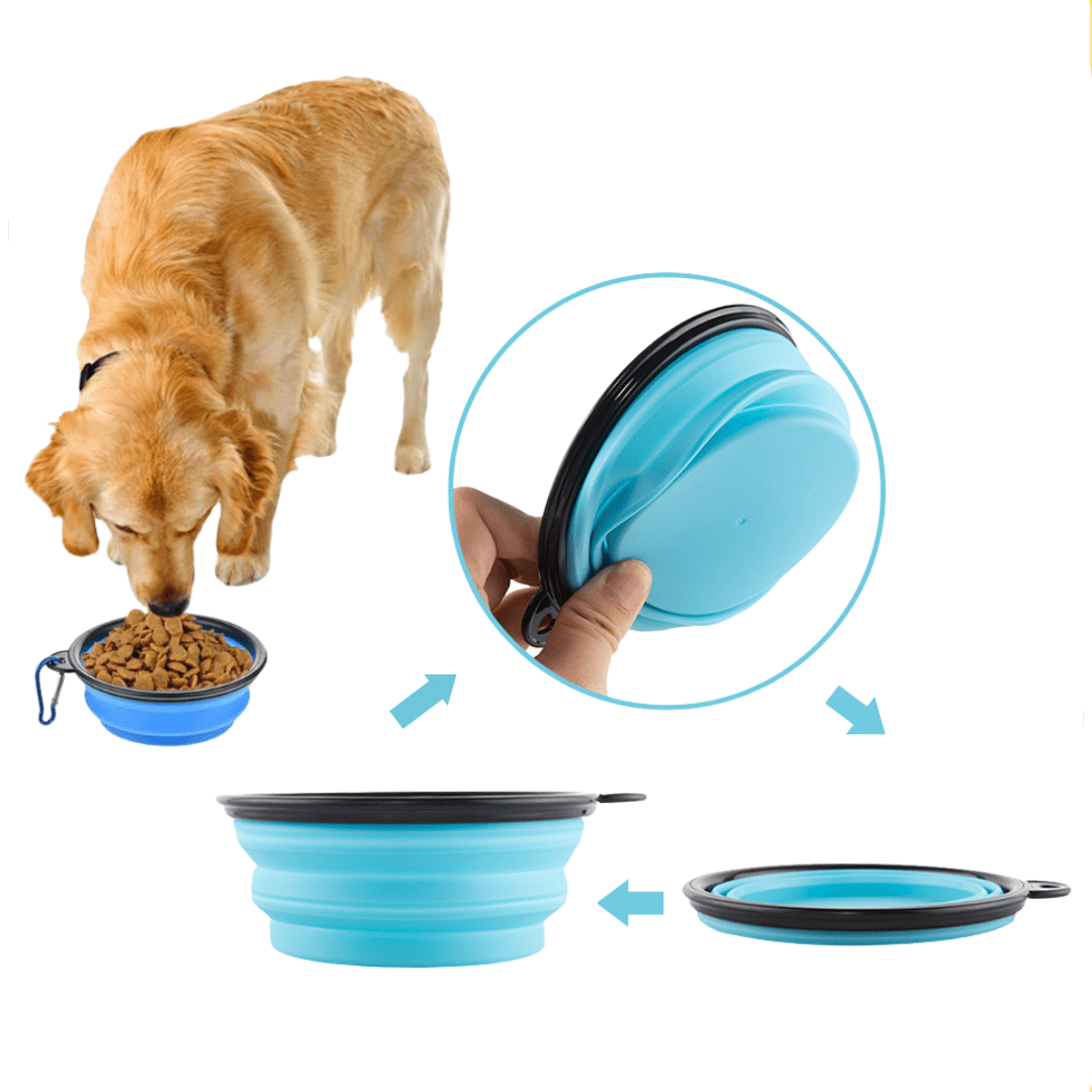 Hopfällbar hundskål - Dossify