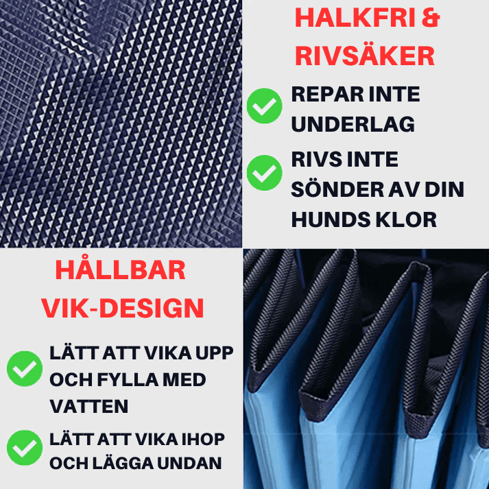 Hundpoolen Vikbar Pop-up pool - Dossify