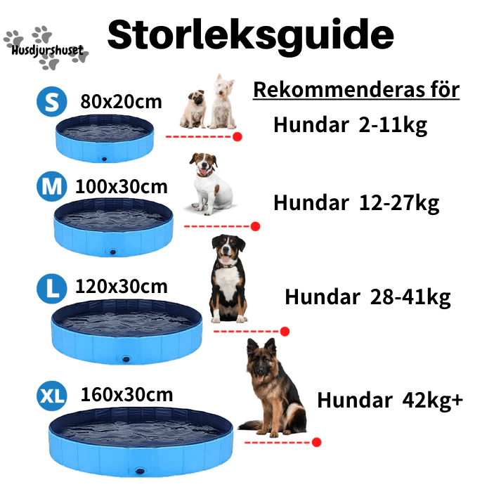 Hundpoolen Vikbar Pop-up pool - Dossify