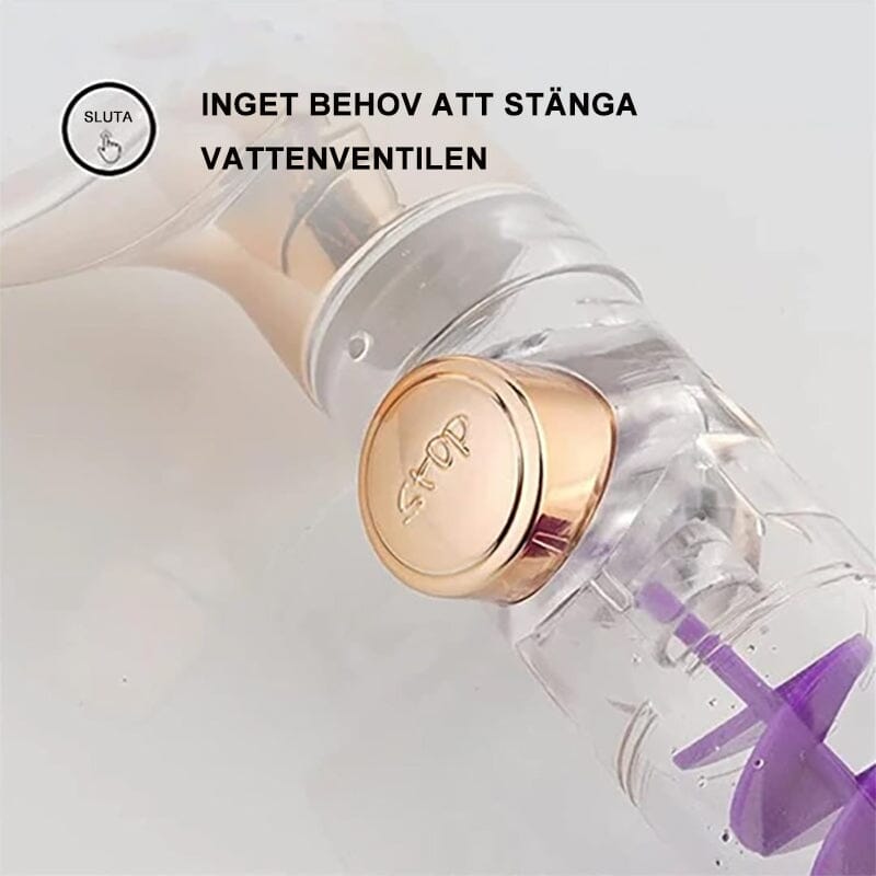 Justerbar högtrycksvattenbesparande duschmunstycke med tre lägen - Dossify