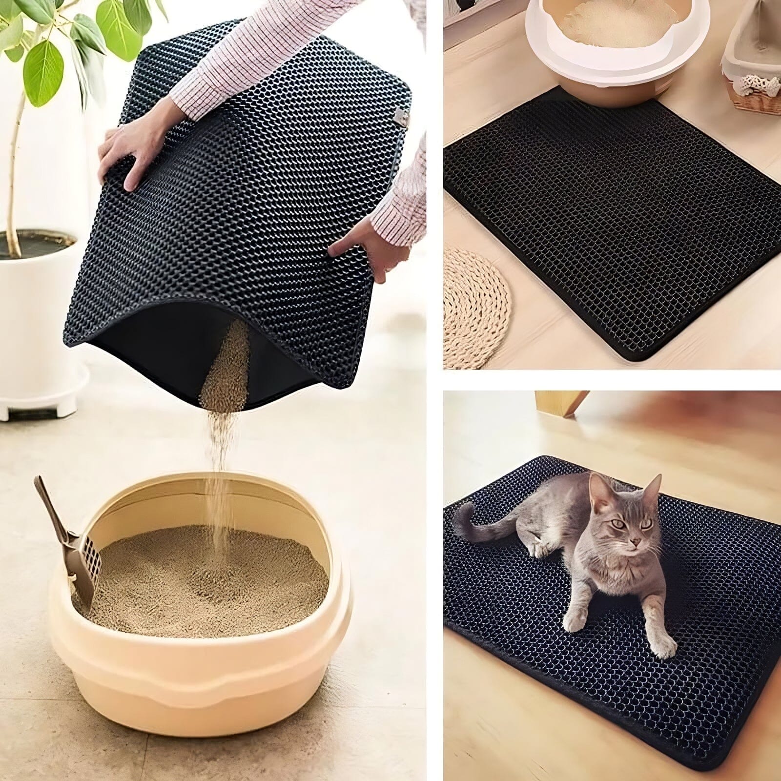 Kattsandsmatta - Aldrig mer kattsand på golvet - Dossify