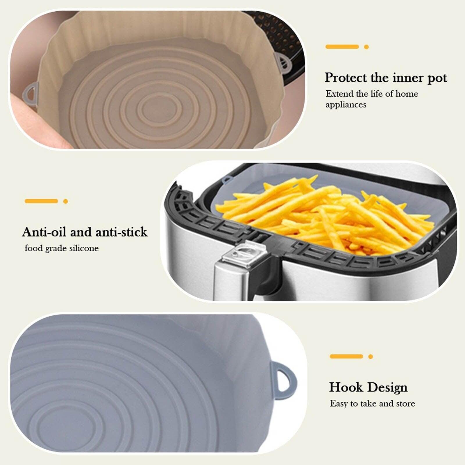 Kladdfri Silikonform för Airfryer och Ugn: En Högkvalitativ Köksaccessoar - Dossify