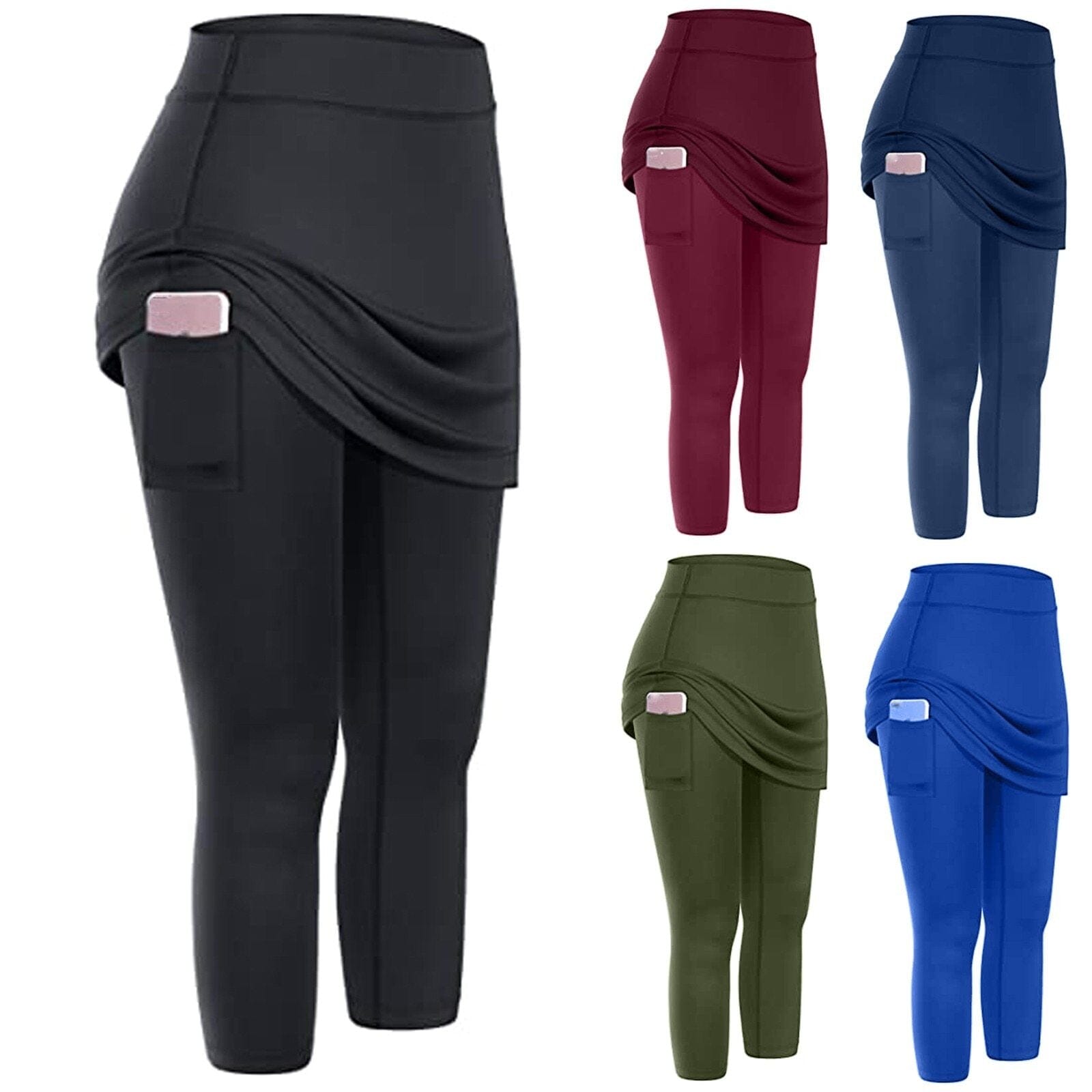 Leggings med kjol och fickor - Dossify