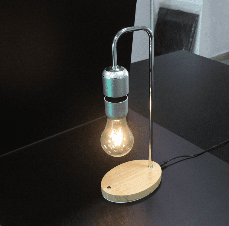 LeviLamp - Svävande Bordslampa - Magnetisk LED-lampa med inbyggd trådlös laddning - Dossify