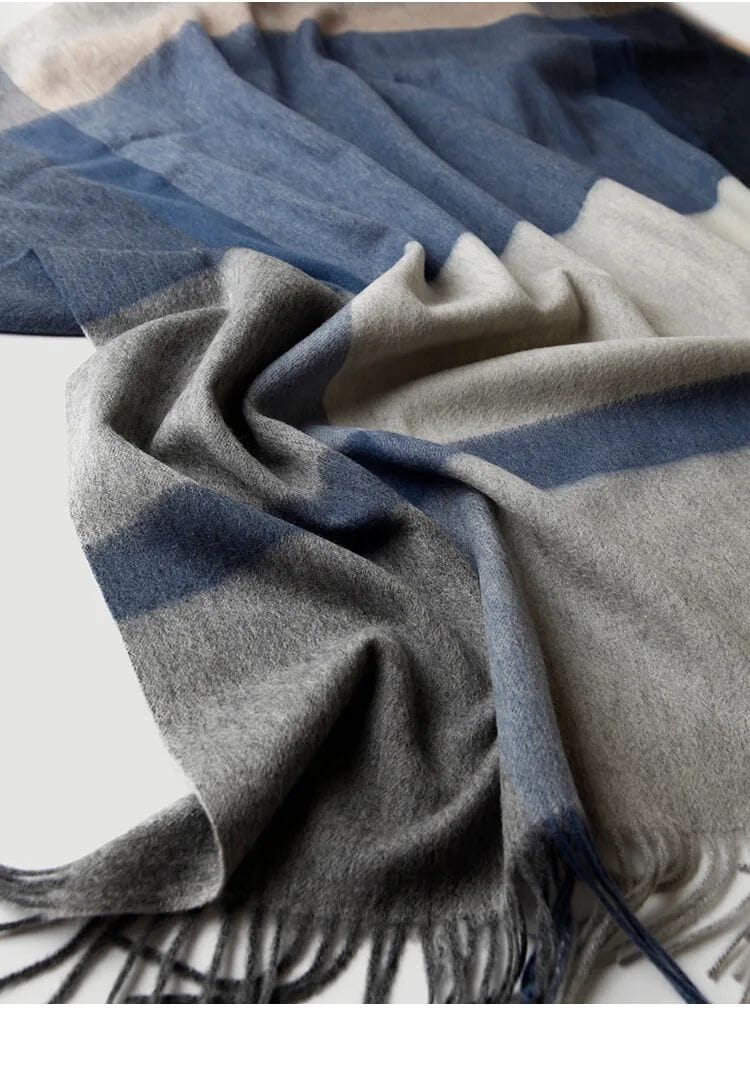 Lyxig Lammullsfilt med Fransar – Perfekt för Hem, Resor & Mysiga Stunder - Dossify