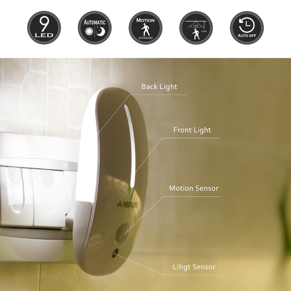 Nattlampa med skymnings- och rörelsesensor - Dossify