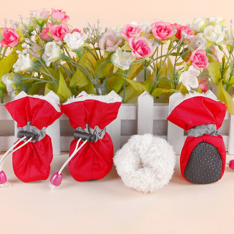 Reflektiva vadderade hundskor (4 skor) - Dossify