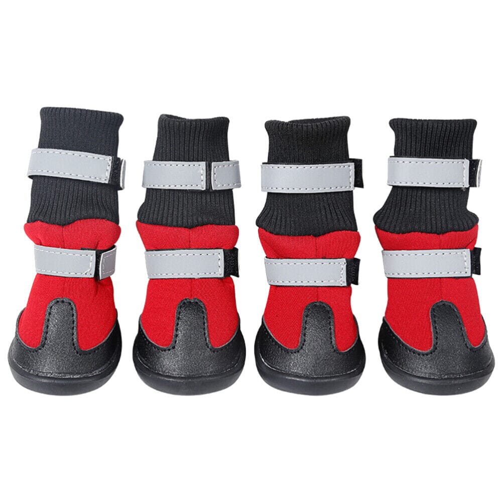 Reflektiva vadderade hundskor för större hundar (4 skor) - Dossify