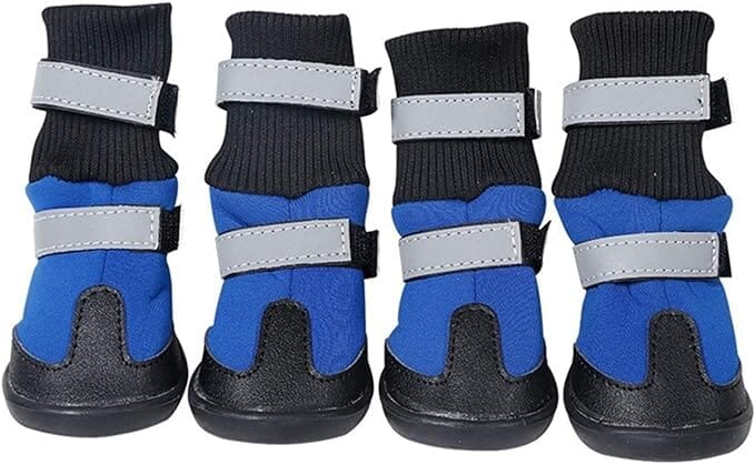 Reflektiva vadderade hundskor för större hundar (4 skor) - Dossify