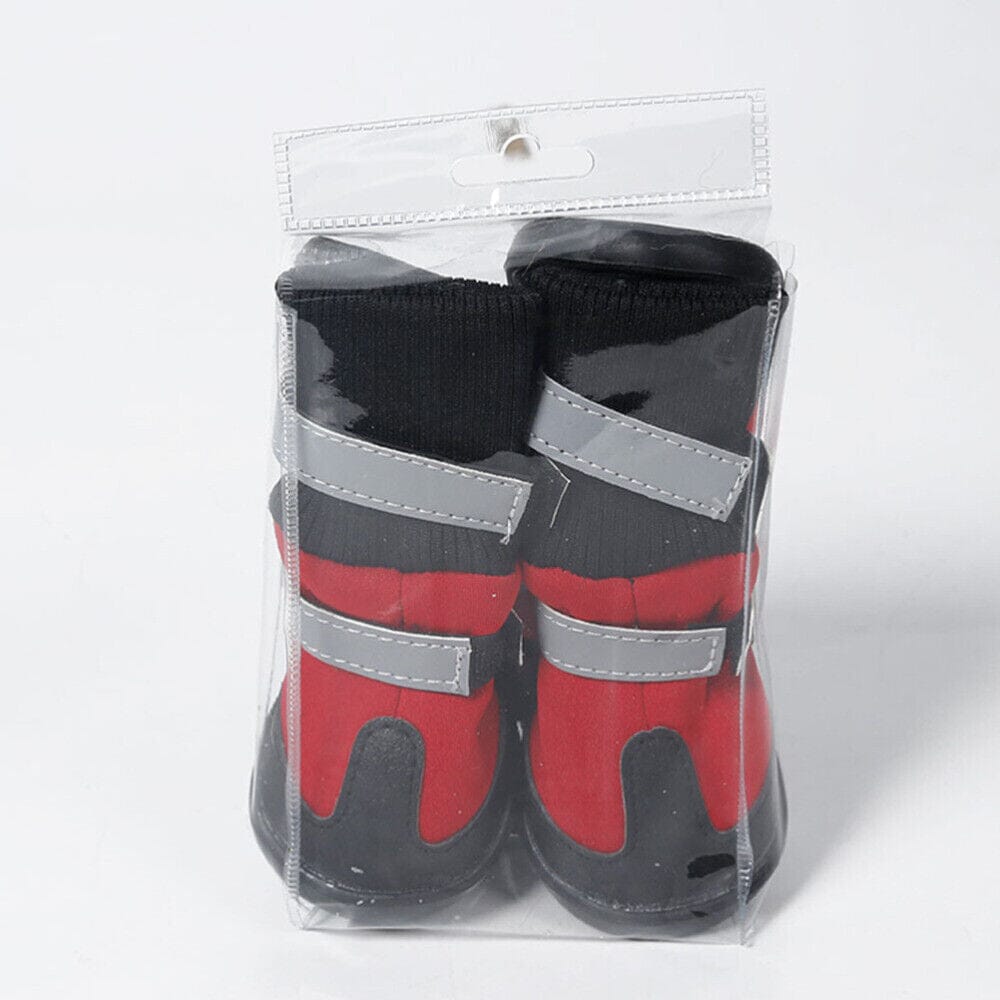 Reflektiva vadderade hundskor för större hundar (4 skor) - Dossify