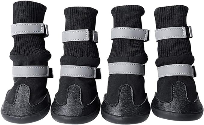 Reflektiva vadderade hundskor för större hundar (4 skor) - Dossify