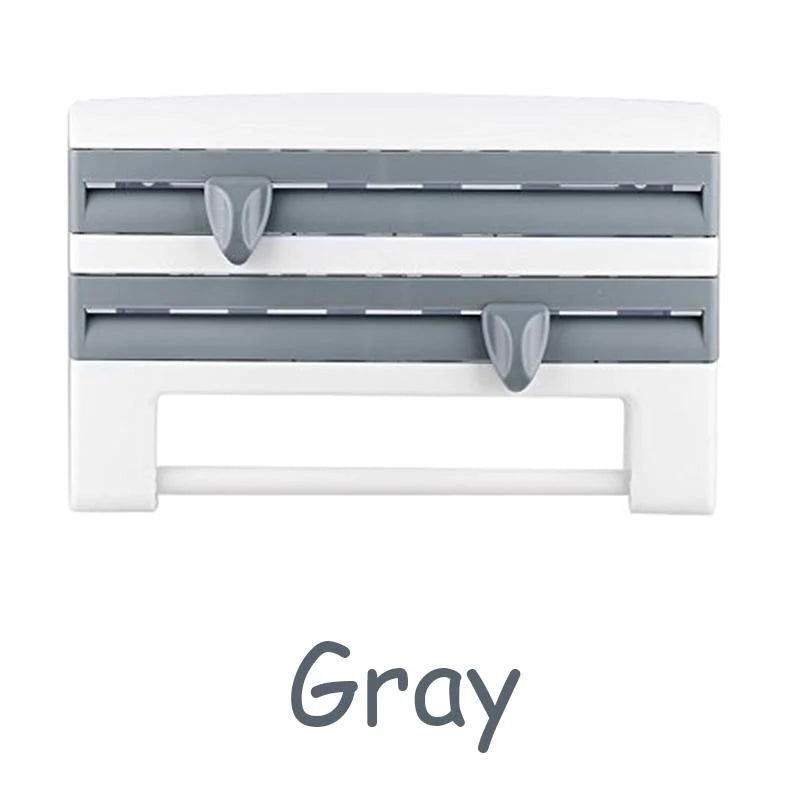 Smart Kökshållare - Effektiv Organisering och Enkel Avskärning av Plastfolie - Dossify