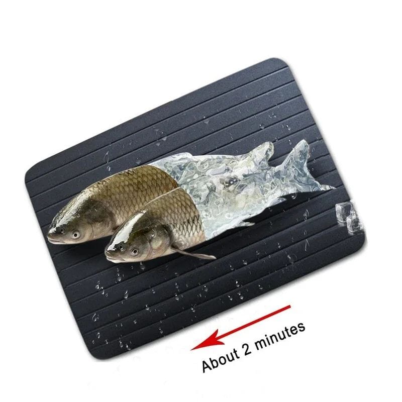 Snabb Upptining - Aluminium Upptiningstallrik för Kött & Fisk - Dossify