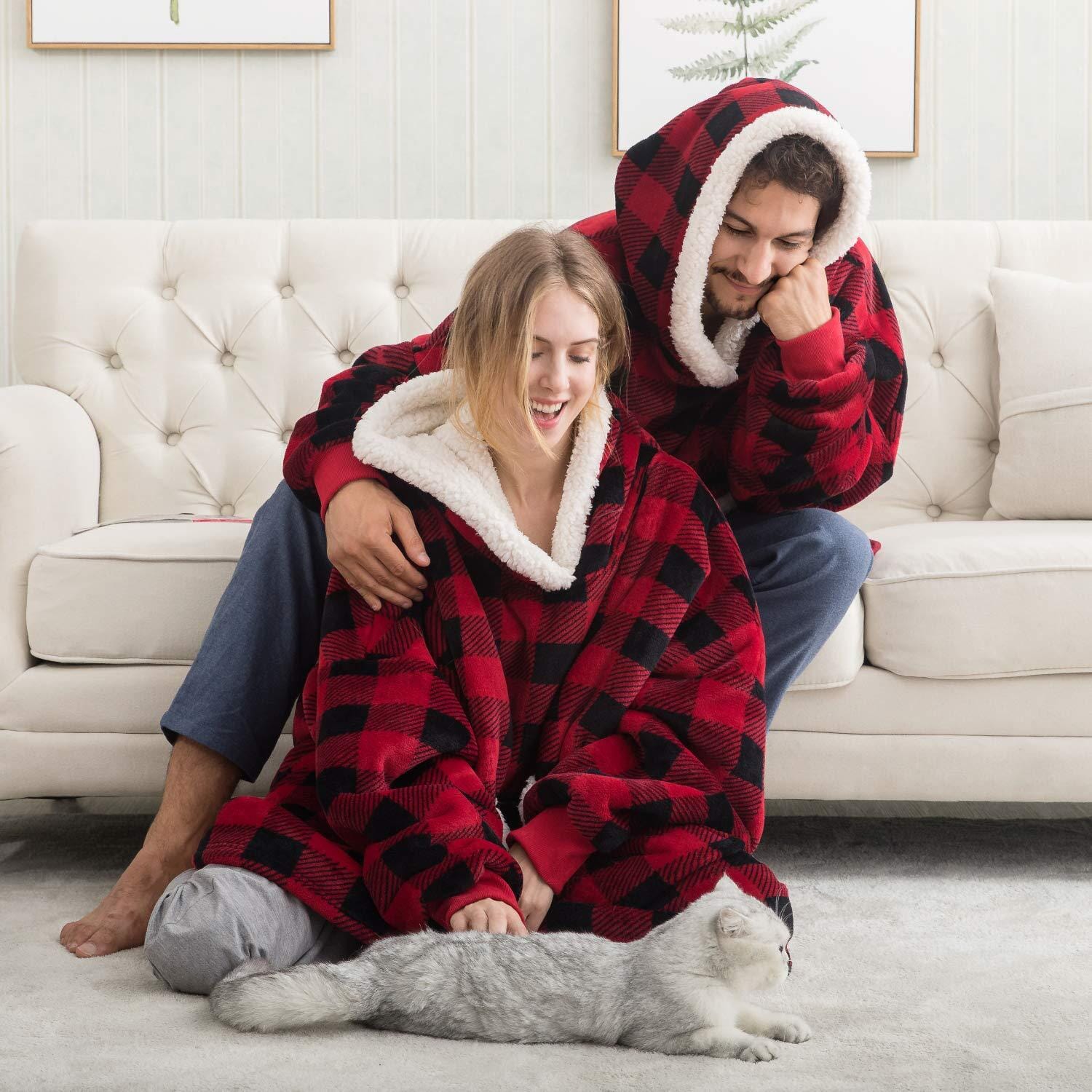 Snugglie - Filt-Hoodie - Perfekt present! - Dossify