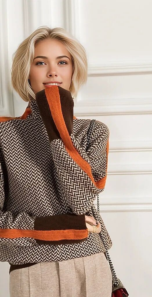 Supervarm stickad tröja - Dossify