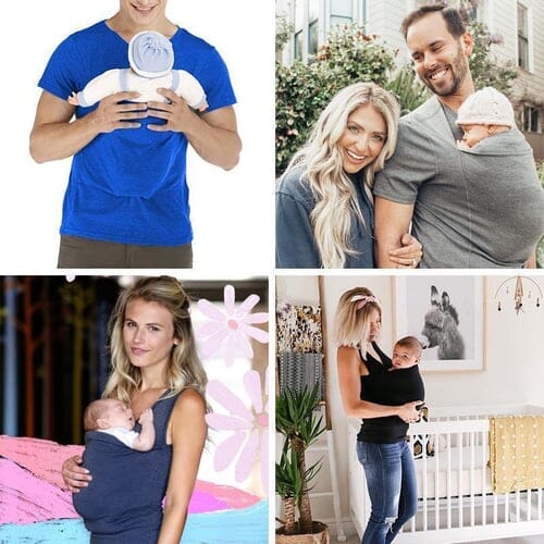 T-shirt med känguruficka - Dossify