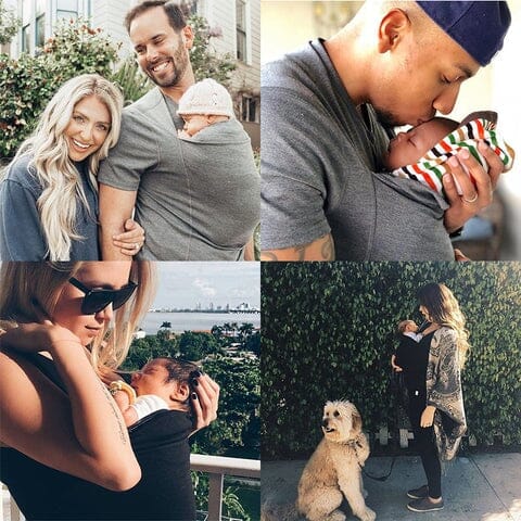 T-shirt med känguruficka - Dossify