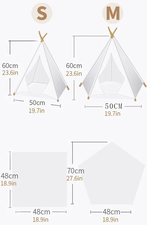 Tipi-tält för katter och hundar - Dossify