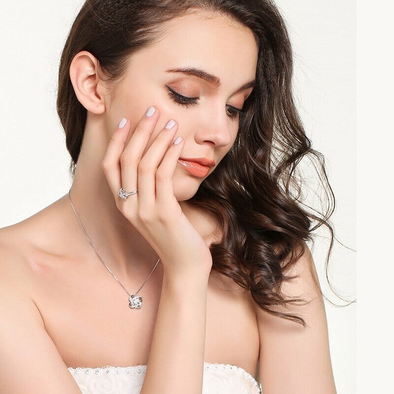 To My Love - Halsband - Med äkta ros - present till henne - Dossify