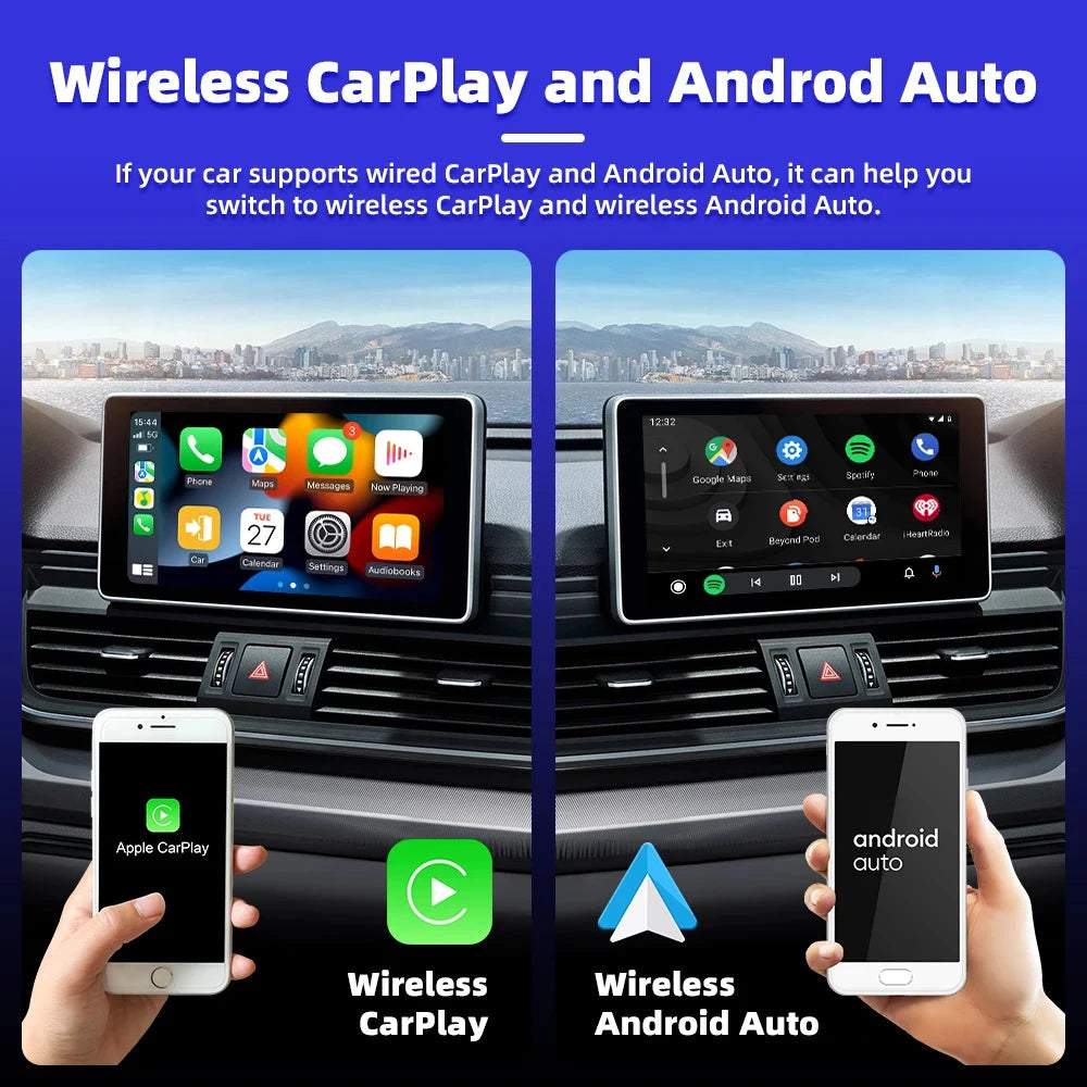 Trådlös Apple CarPlay & Android Auto Adapter - Dossify