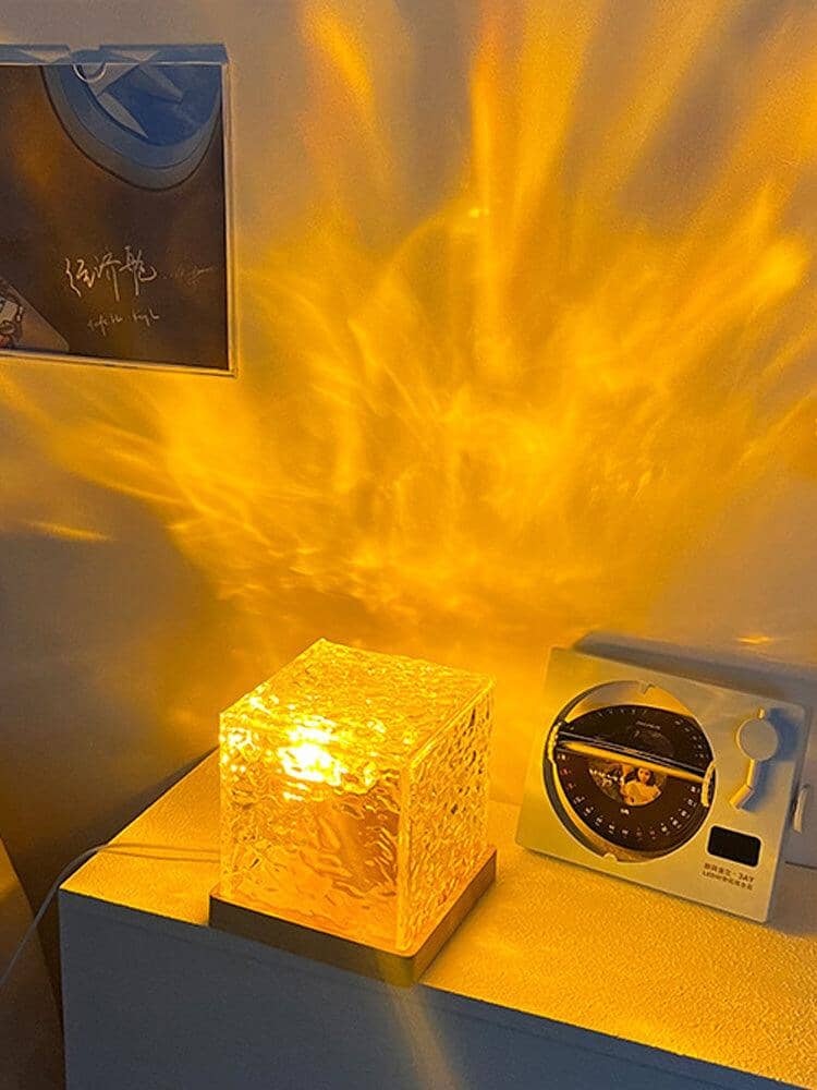 Unik Kristallbordslampa med RGB-fÀrgskiftande Ljus - Dossify