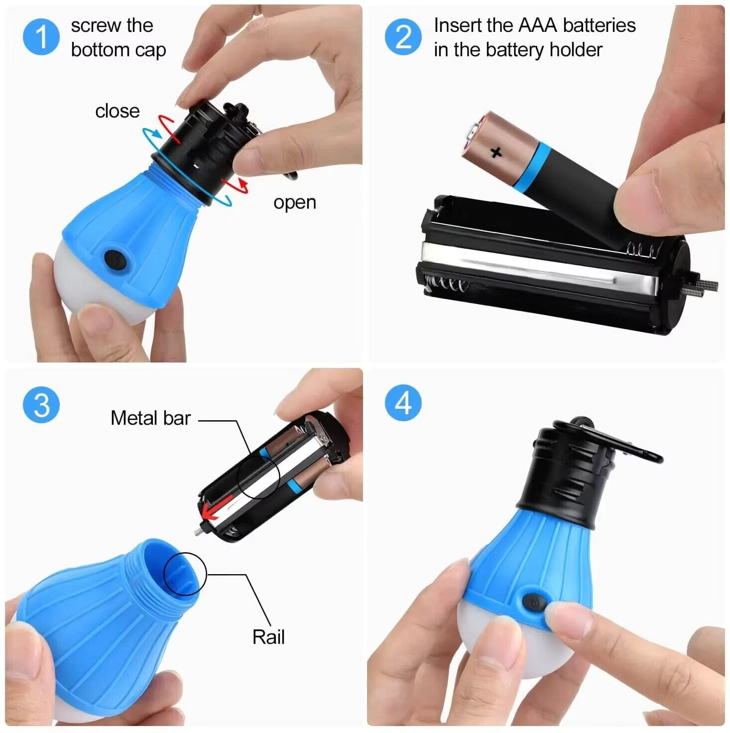 Upphängbar Campinglampa – Bärbar LED-Lampa för Camping och Nödsituationer - Dossify