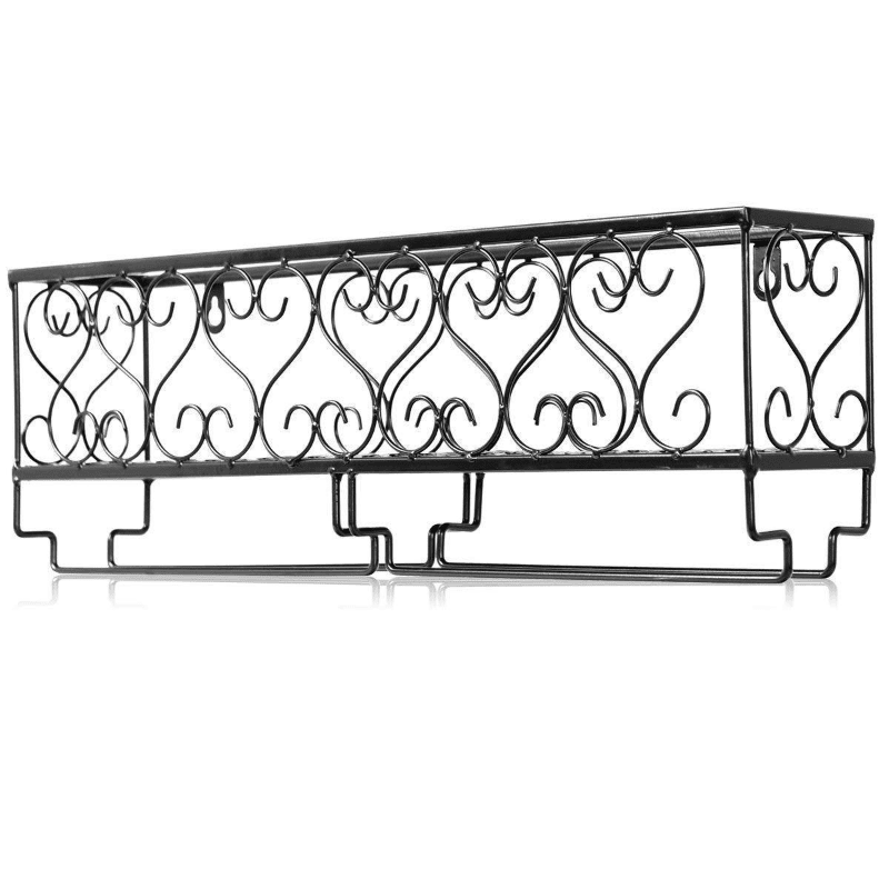 Vinhylla för vägg med inbyggd glashållare - Dossify