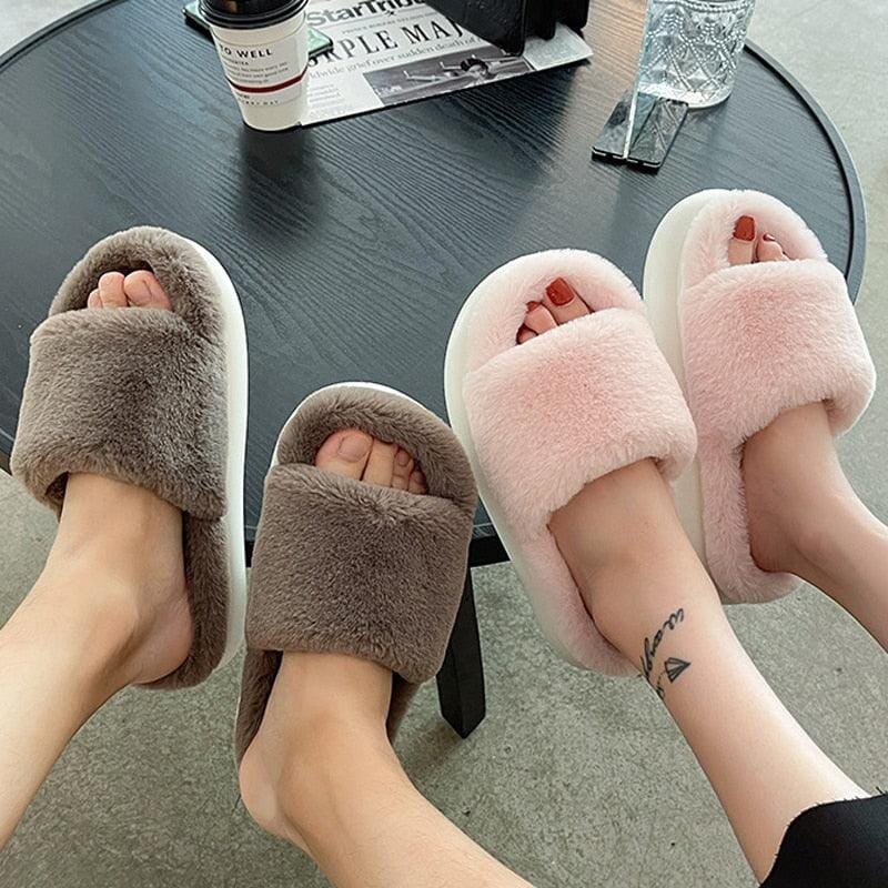 Woolies™ - Tjocka Varmfodrade Cloud Tofflor med Tjock Sula - Dossify