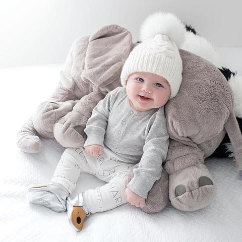 🐘 Möt Den Perfekta Sovkamraten: Vår Mjuka Elefantkudde! 🌙✨ - Dossify
