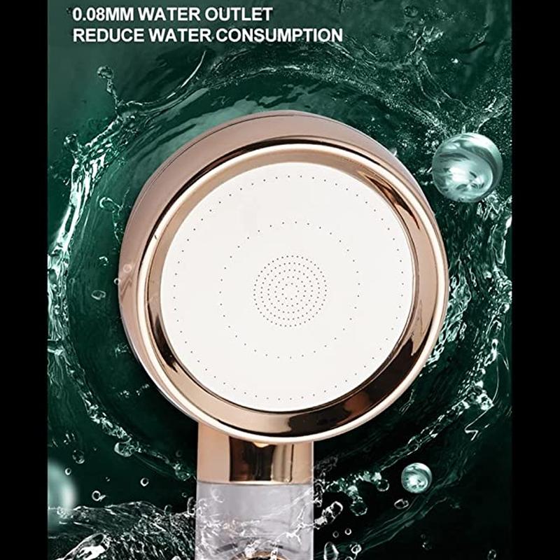 3 lägen justerbar högtrycksvattenbesparande duschmunstycke - Dossify