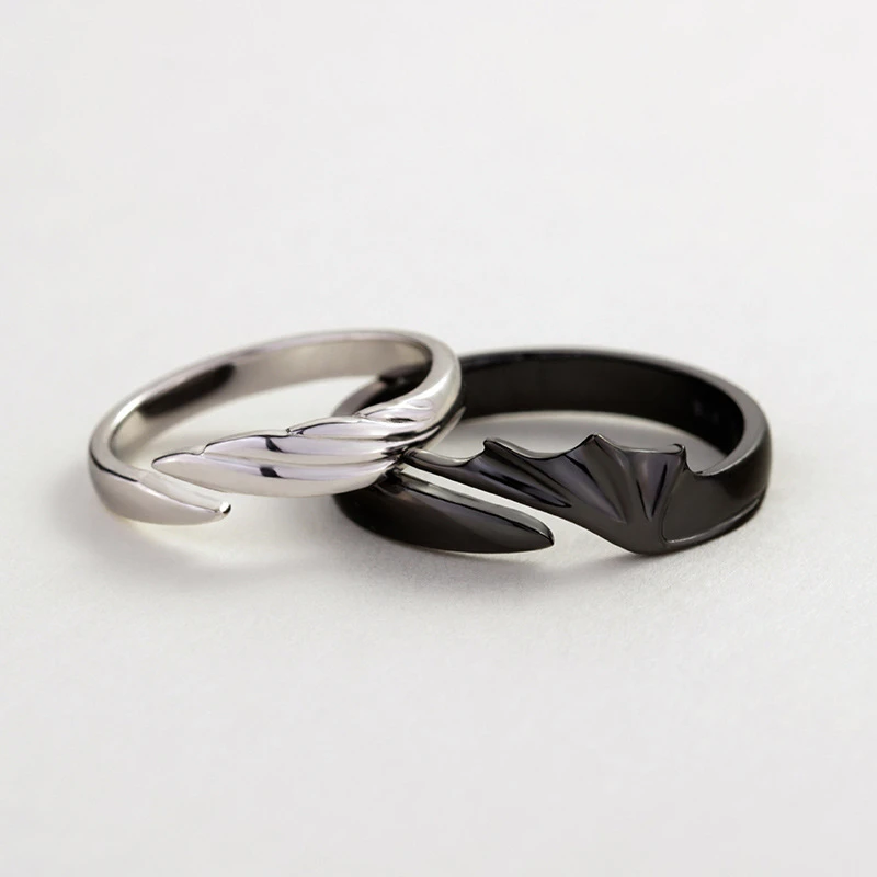 Angel And Demon Couple Ring - Dossify