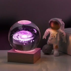 3D Galaxy Nattljus Dekor Krystalkul lampa Vintergatan - Dossify
