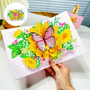 3D Handgjort Blomsterkort - Dossify