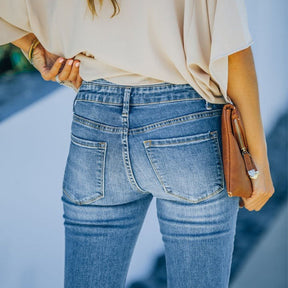 70-tals vintage jeans med hög midja i flare ben - Dossify